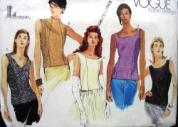 2363 SO EZ VOGUE LINED SLEEVELESS TOPS SIDE ZIPPER  PATTERN 8-12 uncut